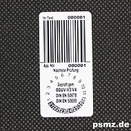 DGUV-V3 Kombi etikett Prüfplakette DIN EN 50678 50699 Barcode application number gerät kabel