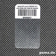 DGUV-V3 etikett Prüfplakette DIN EN 50678 50699 Barcode application number kabel
